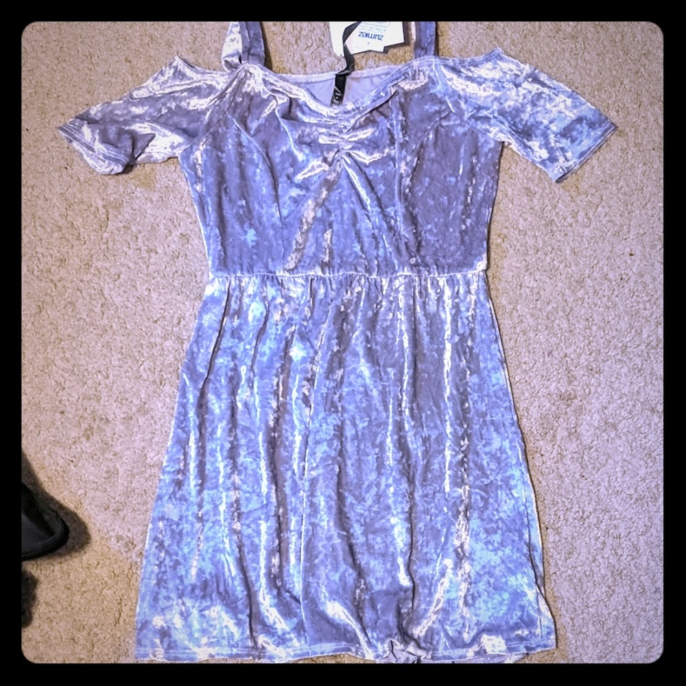 Crushed velvet dress